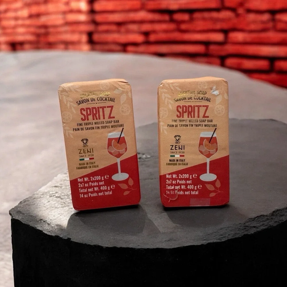 Zeni Spritz Cocktail Soap Set of 2 NEW